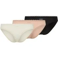 HUGO Slip TRIPLET MICRO (3-St) mit Spitzenbesatz