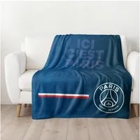 Wohndecke Paris Saint-Germain Fleecedecke in Blau, 125 × 150 cm, MTOnlinehandel, Kuscheldecke perfekt für entspannte Fußballabende