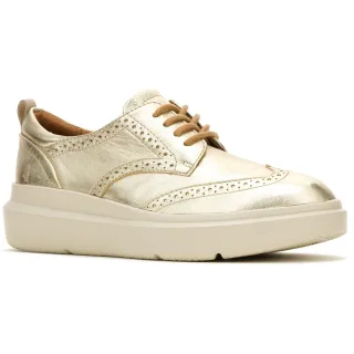 Hush Puppies Joy Leder Damen Champagner Brogues Schuhe