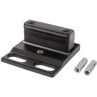 LOCINOX Gartentor Bodenanschlag, LOCINOX Sabo, für Drehtore zum Aufschrauben, (Aluminiumplatte, Schwarz), RAL 9005
