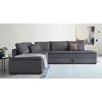 Home affaire Ecksofa Night & Day L-Form, B: 321 cm, mit Dauer-Schlaffunktion 180x200 cm, Bettfunktion, Bettkasten, Topper & 3 Zierkissen, Boxspringbett in Cord