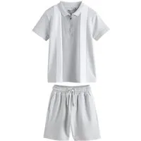 Next Shirt & Shorts Kurzärmeliges Polo-Shirt und Shorts im Set (2-tlg)