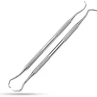 SMI Nagelhautschieber 2 Stück Nagelhautschieber Nagelheber Reinigungswerkzeug Fußpflege set, Nagelhautschieber, 2-tlg., 2-teiliges Nagelhautschieber set