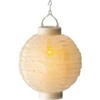 Lumineo Lampion, Flacker Effekt, warmweiß, Solar Gartenleuchte LED Lampion flackernd 20x23cm Kunststoff Warmweiß