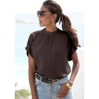 LASCANA Kurzarmbluse in lockerer Passform, Damenbluse, sportlich elegant