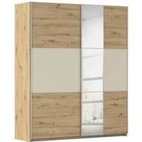 OTTO home Kleiderschrank Mehrzweckschrank Aktenschrank Möbel Mietswohnung TOPSELLER ASTANA (3 Ausstattungen BASIC/CLASSIC/PREMIUM (inkl. SOFT-CLOSE-FUNKTION) mit 3 Spiegelelementen, Metallgriffleisten alufarbig MADE IN GERMANY