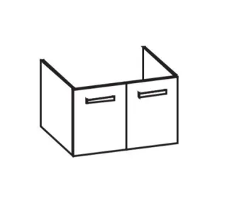 Artiqua 411 Waschtischunterschrank für Me by Starck 233683 Stahlgrau, 411-WU2T-D54-7142-88 411-WU2T-D54-7142-88