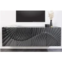 riess-ambiente Sideboard SCORPION 180cm schwarz (Einzelartikel, 1 St), Wohnzimmer · Massivholz · Mango · TV-Schrank · hängend · Industrial