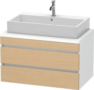Duravit DuraStyle Konsolenwaschtischunterbau wandhängend Natur Eiche & Weiß Matt 900x548x512 mm - DS DS531803018