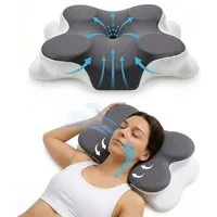 LIVINA HOME Nackenstützkissen Premium Kopfkissen, Ergonomisches Nackenkissen gegen Nackenschmerzen, Füllung: Memory Foam, Meditation, Seitenschläfer, Bauchschläfer, Rückenschläfer, 1 oder 2-tlg. erhältlich, Orthopädisches Kissen, für Seiten-, Rücken-