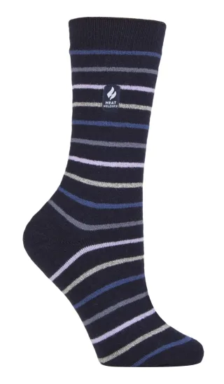 Heat Holders Damen Ultra Lite Thermo-Socken mit gebürstetem Innengarn, Marineblau (Riga)