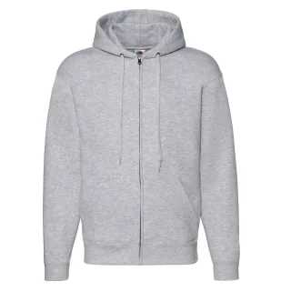 Fruit of the Loom - "Premium" Hoodie mit durchgehendem Reißverschluss für Herren (Grau meliert)