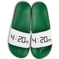 Youth Designz 420 Retro Cannabis Unisex Badelatschen Flip Flops Badeschuh mit lustigen Logo für Damen & Herren