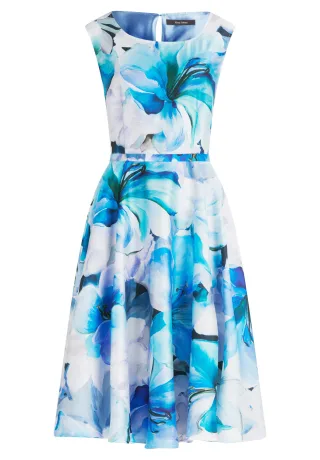 Vera Mont - Cocktailkleid Blue/White - Gr. - 42