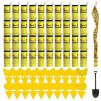 FEBCAT Insektenfalle Fruchtfliegenfalle 60 Stück Klebefalle Gelbsticker fliegende Insekten, Gelbsticker, klebend, flexibel einsetzbar, einfach anzubringen