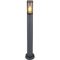 GLOBO LIGHTING Außen-Stehlampe, Leuchtmittel nicht inklusive, Standleuchte Außenbeleuchtung Sockelleuchte rauch
