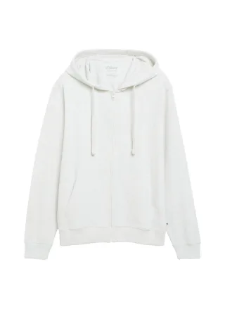 s.Oliver Red Label - Sweatjacke mit Kapuze weiß - Gr. - L