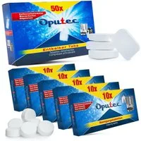 Oputec Reinigungsset Kaffeemaschine - 50 Entkalker Tabs + 50 Reinigungs-Tabs Entkalkungstabletten (Kaffeemaschinen Reinigungsset)