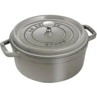 Staub Bräter Cocotte, Gusseisen (1-tlg), robust, langlebig, perfekte Hitzeverteilung, Aromaregen-Deckel