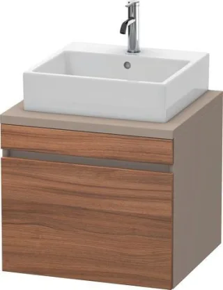 Duravit DuraStyle Konsolenwaschtischunterbau wandhängend Nussbaum & Basalt Matt 600x548x512 mm - DS5 DS531007943