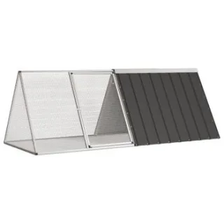 VidaXL Kaninchenkäfig Stahl Verzinkt Hasenstall Kaninchenstall mehrere Auswahl 2,015 m, 80,5 cm, 71 cm