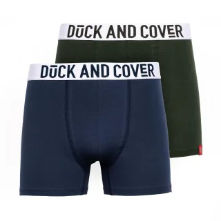 Duck and Cover - "Galton" Boxershorts für Herren (2er-Pack) (Grün/Blau)