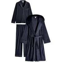 The Set Pyjama The Set Schlafanzug und Morgenmantel, 3er-Pack (3 tlg)