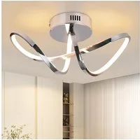 ZMH LED Deckenleuchte Wohnzimmer 3 Blatten verflochten 25/34/40CM Modern für Schlafzimmer, Augenschutz, Einfache Installtion, LED fest integriert, LED fest integriert