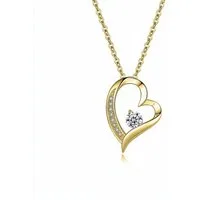 salazar.plus Kette mit Anhänger Elegante 925 Silber vergoldete Luxus Damenkette mit Herzanhänger, Luxuriöse 925er Herzkette vergoldet – romantisches Geschenk