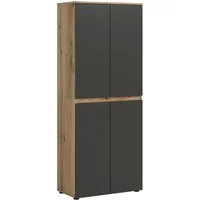 xonox.home Mehrzweckschrank in anthrazit/Evoke Oak Nachbildung B/H/T ca.: 70 x 175 x 37 cm