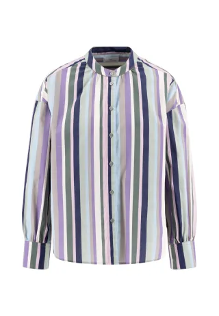 FYNCH-HATTON - BLOUSE MULTICOLOR STRIPE moss green - Gr. - 36