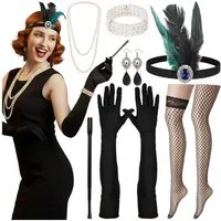 Ruhhy Kostüm Retro-Damenkostüm Vintage Verkleidung, Perfekt für Karneval, Kostümfeste, Abendveranstaltungen