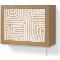 OnlyWow Wandleuchte Lightbox Erdtöne - Labyrinth-Muster, Dimmbar, Farbwechsel, LED, Warmweiß, Kaltweiß, Neutralweiß Einstellbar, Wandlampe Innen, Dimmbar, mit Kabel, LED, Modern, Flur