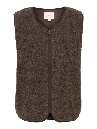 ONLY - ONLBABY TEDDY ZIP VEST PNT Chocolate Martini - Gr. - M
