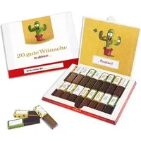 SURPRISA Aufkleber Aufkleber Set personalisierte Sticker für Merci Schokolade, individuelles Geschenk, 20 gute Wünsche zum Neustart
