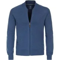 Redmond Strickjacke REDMOND Casual Herren Strickjacke College Zipper Comfort Blau