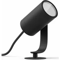 Philips Hue LED Gartenstrahler White & Color Ambiance Lily Spot 1 flg. schwarz Erweiterung, Abschaltautomatik, Bluetooth, CCT - über Fernbedienung, Dimmfunktion, Farbsteuerung, Farbwechsel, Leuchtdauer einstellbar, Memoryfunktion, Nachtlichtfunktion,