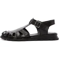Derimod Sandalen aus Leder Sandale Echtes Leder, TPU-Sohle, Schnallenverschluss, Nietenverzierung
