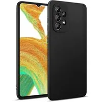 CoolGadget Handyhülle Handy Schutzhülle für Samsung Galaxy A33 5G matt schwarz 6,4 Zoll, Silikon TPU Hülle Schutz Tasche Cover schlicht Slim Case