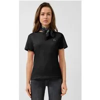 QS Kurzarmshirt T-Shirt Bauwollshirt mit Stickerei