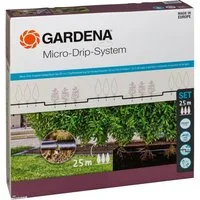GARDENA Bewässerungssystem Micro-Drip-System Set Hecke/Sträucher 25m