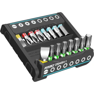 HAZET SmartHolder kurz Bit Satz 16-teilig Sechskant 6,3 (1/4 Zoll) - 2304SH-1