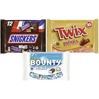 Snickers Süßigkeit Schokoriegel Minis Mix 681g, Snickers, Twix, Bounty