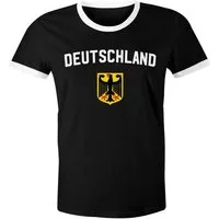 MoonWorks Print-Shirt WM Shirt 2018 Fußball Deutschland Adler Wappen Herren Retro MoonWorks mit Print