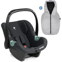 ABC Design Babyschale Tulip - Black, ab: Geburt, bis: 15 Monate, Baby Autositz - ab Geburt - 15 Monate (45 cm - 85 cm) inkl. Fußsack