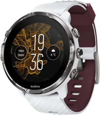 Suunto 7 weiß/burgunderrot