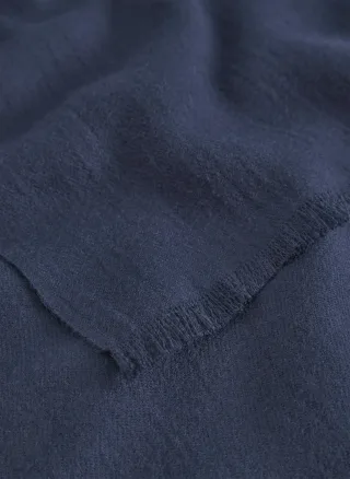 kaschmirweicher Schal in uni blau - Gr. - one size
