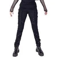 Vixxsin Stoffhose Zayla Gothic Pants Schnürung Trousers Industrial Goth