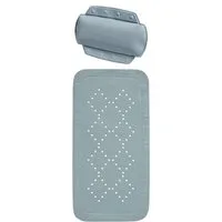 spirella Wanneneinlage Set ALASKA, 2-tlg., bestehend aus: Wanneneinlage 91x 36 cm, Nackenkissen 32x23 cm, Dusch- und Wanneneinlage + gepolstertes Kissen, PVC, mit Saugnäpfen, rutschfest, antibakteriell, waschbar - in vielen Farben erhältlich
