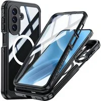 Wigento Handyhülle MagSafe für Samsung Galaxy A17 5G Full Schutz Hülle Bumper Schwarz, Full Body, MagSafe-Unterstützung, präzise Passform